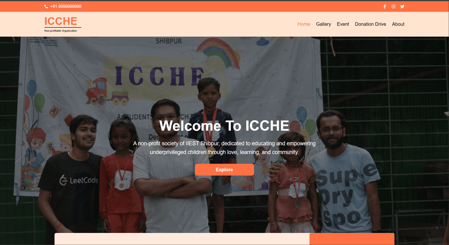 Icche - Website for my college society at IIEST, Shibpur